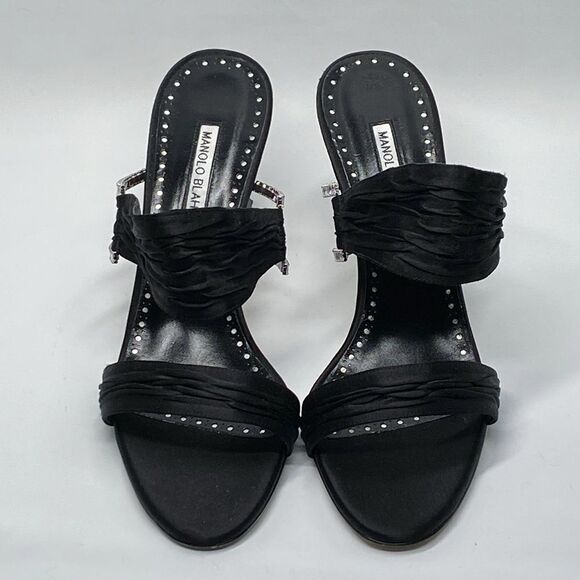 Manolo Blahnik Chinap 70MM Crystal Buckle Sandals size 41 - Picture 5 of 13